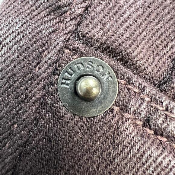 Hudson Krista Super Skinny Low Rise Chocolate Brown Coated Jeans Size 25 - Picture 7 of 12